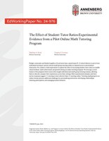 The Effect of Student-Tutor Ratios: Experimental Evidence from a Pilot Online Math Tutoring Program
