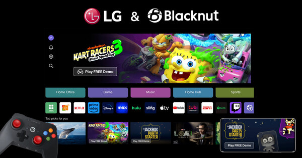 LG and Blacknut Cloud Gaming innovate by providing cloud video games through LG’s webOS