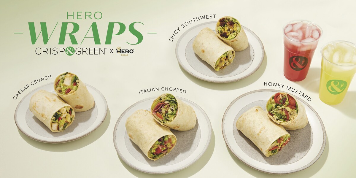 crisp and green dressings Unwrap the Flavor: CRISP & GREEN Unveils Chef-Crafted Hero Wraps Available at All Locations Starting Today