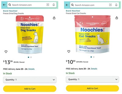 Amazon Noochies! Product Listings (CNW Group/Cult Food Science Corp)