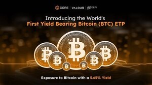 DeFi Technologies Subsidiary Valour Inc. Introduces World's First and Only Yield Bearing Bitcoin (BTC) ETP in Collaboration with Core Foundation, to German Investors on Börse Frankfurt Offering Exposure to Bitcoin with a 5.65% Yield