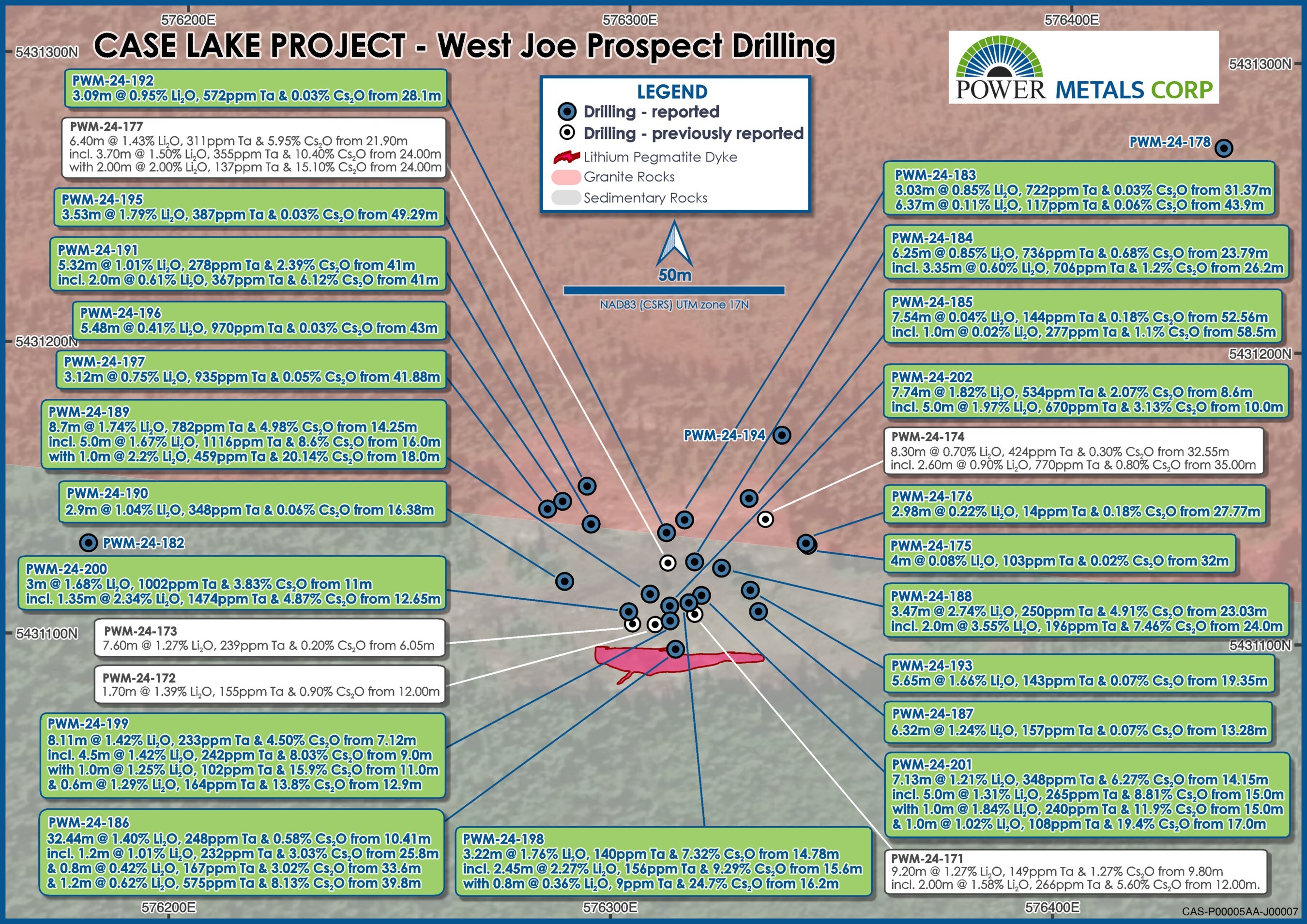 Figure 1 – West Joe Collar Location from 2024 Drilling (CNW Group/Power Metals Corp.) Figure 1 – West Joe Collar Location from 2024 Drilling (CNW Group/Power Metals Corp.)