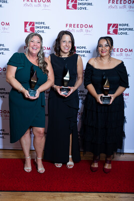 Shine Hope 2024 Award Recipients - Amy Thurston, Heather Castellino, and Bethany Zimmerman.