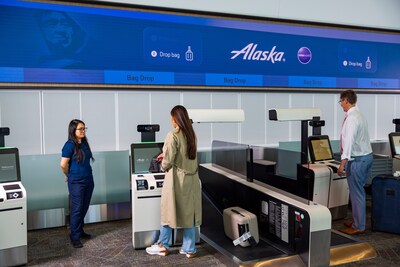Alaska is the first airline at SFO to offer travelers the use of automated bag drops to process checked bags. Our automated bag drop units are designed to scan and accept checked baggage, which allows guests to get through the check-in process within minutes.