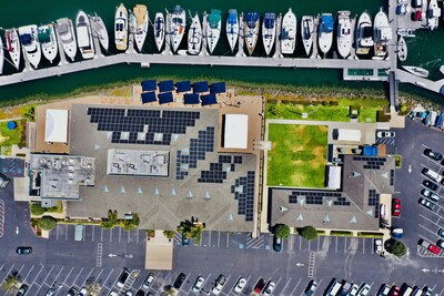 The 100kW solar system from Stellar Solar Commercial powering Southwestern Yacht Club in San Diego.