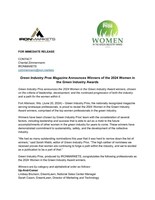 Green Industry Pros announces the 2024 Women in the Green Industry Award winners, chosen on the criteria of leadership, development, and the continued progression of the industry.