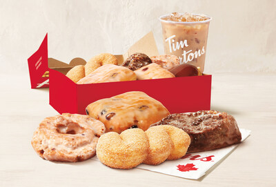 Tims is bringing back the Walnut Crunch and Dutchie along with two NEW Tim Hortons Retro Donuts: the Blueberry Sour Cream Donut and the Sugar Twist, starting Monday for a limited time! (CNW Group/Tim Hortons)