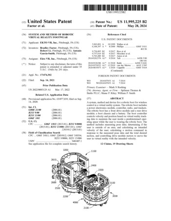 The first page of U.S. Patent No. 11,995,225 for EKTO VR's "System and Method of Robotic Virtual Reality Footwear," featuring a detailed technical diagram of the device.