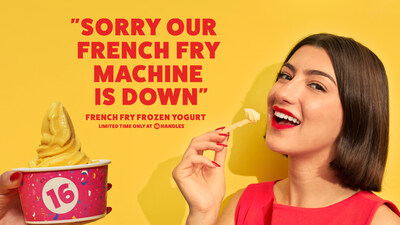 16 Handles has launched a limited-time flavor -- French Fry frozen yogurt. The bright yellow soft serve tastes like crisp, salty fries and has real potato french fry pieces mixed in, creating the ultimate sweet and salty combination. The flavor has debuted at all the brand’s 30+ locations nationwide and will be available until mid-July.