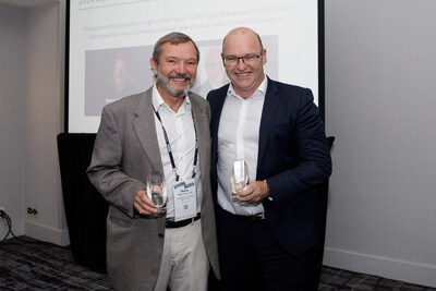 Drs. Marko Radic and Georg Schett receiving the Lupus Research Alliance 2024 Lupus Insight Prize