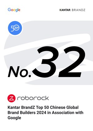 Roborock Secures Spot in Kantar BrandZ Top 50 Chinese Global Brand Builders for 2024
