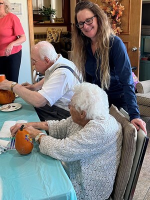 C&N teammates spread some cheer last fall at the Wellsboro Shared Home with a pumpkin painting activity for the residents
