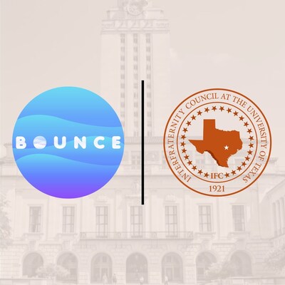 Bounce and the UT Austin Interfraternity Council celebrate their newly found partnership for future West Fest events. (CNW Group/Bounced Inc.)