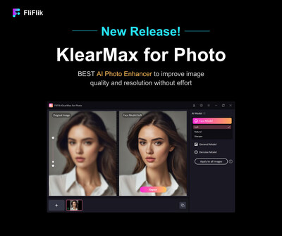 Free AI Photo Enhancer FliFlik KlearMax for Photo