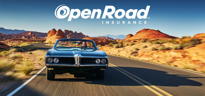 A 1968 Pontiac LeMans hitting a desert highway with OpenRoad’s superior coverage. (PRNewsfoto/Open Road Insurance)