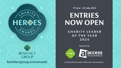 Charity Heroes Awards Now Open. Access Insurance supports the Charity Leader of the Year 2024