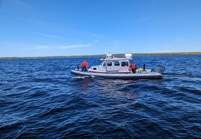 AMRS crews undergo training near Parry Sound, Ontario to prepare for the 2023 operational season. (CNW Group/Canadian Coast Guard)