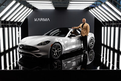 Marques McCammon, President, Karma Automotive with the 3rd Generation Karma Revero