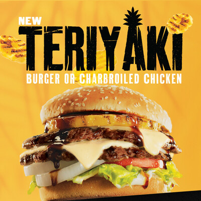 Teriyaki Burger or Charbroiled Chicken, available now through August 13