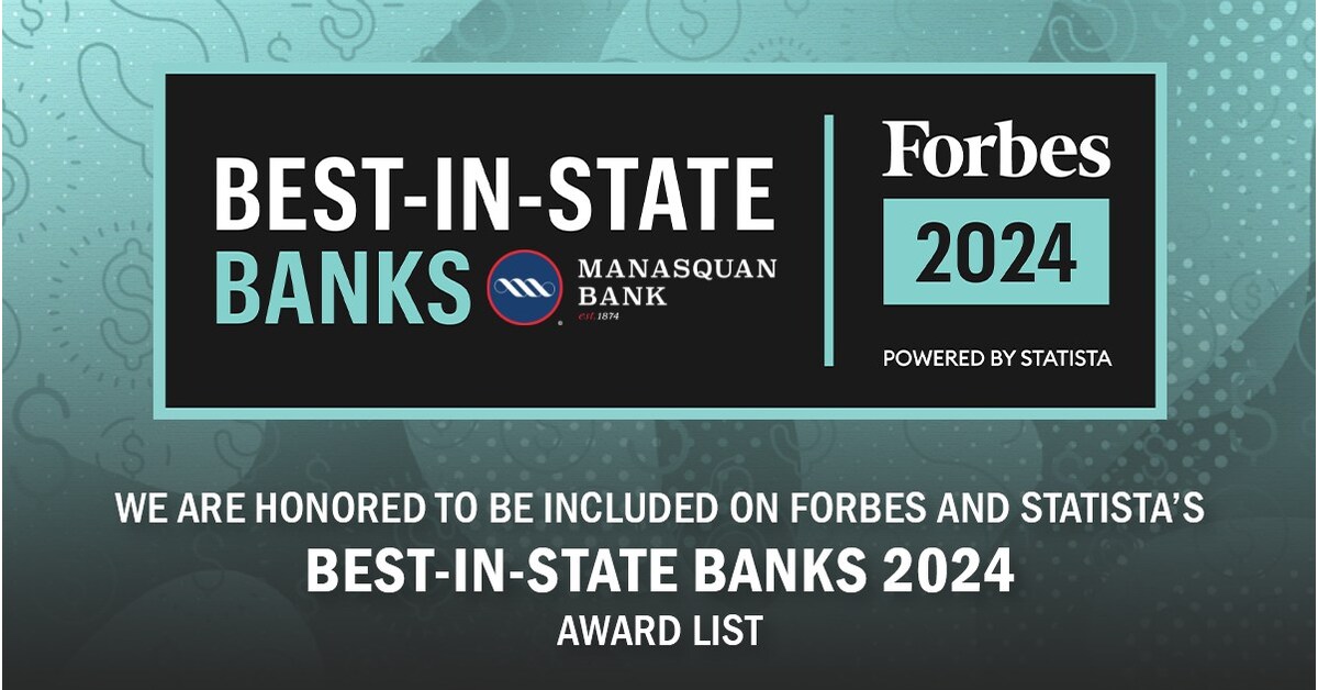 Manasquan Bank Named Number One in New Jersey on Forbes' List of