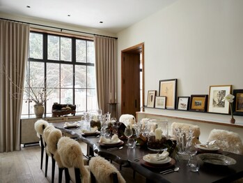 The Stags Landing showhouse by WRJ Design provides elegant dining space for private functions and staff (PC Roger Davies).