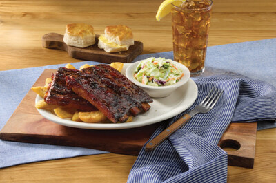 Cracker Barrel's Saturday daily special features new Southern BBQ Ribs: slow-cooked St. Louis-Style ribs with a tangy n’ sweet brown sugar BBQ sauce, served with two Country Sides and choice of hand-rolled buttermilk biscuits or corn muffins. *Available at select locations only.