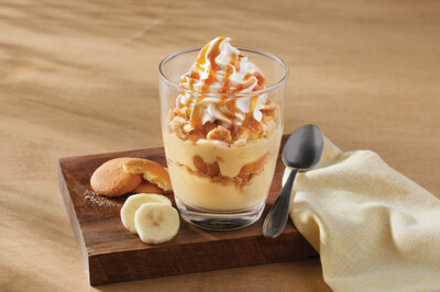 For dessert, guests can try new homestyle banana pudding layered with crushed vanilla wafers, sliced bananas, whipped cream and caramel sauce. *Available at select locations only.