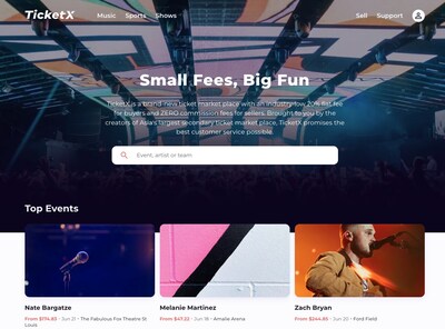TicketX's homepage highlights its commitment to offering low fees and excellent customer service. Our website aims to provide a seamless and enjoyable ticket-purchasing experience.