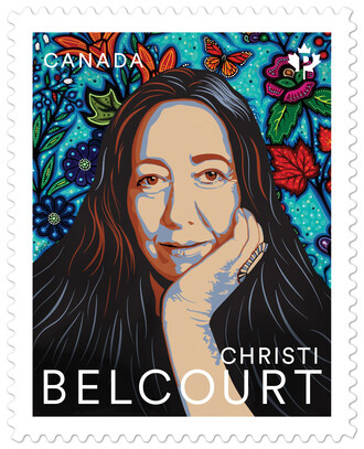 New stamp recognizes Métis artist and environmentalist Christi Belcourt (CNW Group/Canada Post)