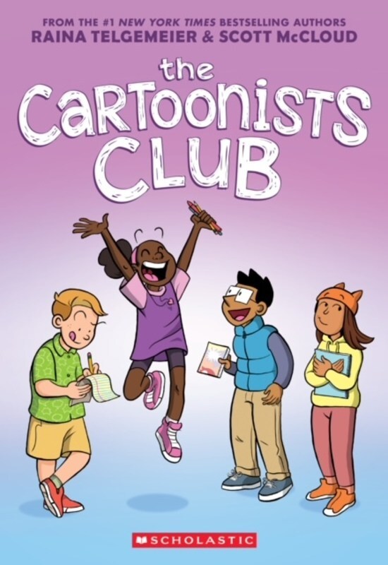 The Cartoonists Club — a one-of-a-kind graphic novel from #1 New York Times bestselling authors Raina Telgemeier and Scott McCloud —  will be published on April 1, 2025.