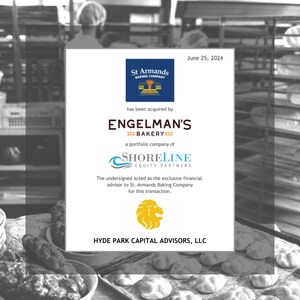 Hyde Park Capital Advises St. Armands Baking Co., on its Acquisition by Engelman's Baking Co., a Portfolio Company of Shoreline Equity Partners