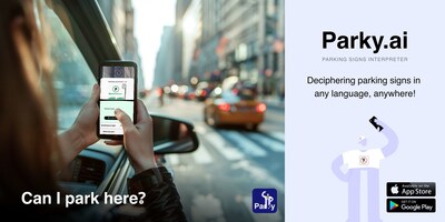 Parky.AI PARKING SIGNS INTERPRETER Deciphering parking signs in any language, anywhere! Available for iOS and Android (CNW Group/Parky.AI)
