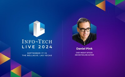 Info-Tech Research Group has announced bestselling author and Chief Insight Officer Daniel Pink as a keynote speaker for its conference, Info-Tech LIVE 2024, set to take place in September at the Bellagio in Las Vegas. (CNW Group/Info-Tech Research Group)