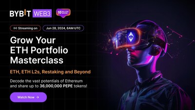 Bybit Web3 Presents: Grow Your Ethereum Portfolio Masterclass Livestream and YieldNest Giveaway (PRNewsfoto/Bybit)