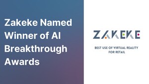 Zakeke Named Winner of AI Breakthrough Awards for 'Best Use of Virtual Reality for Retail'
