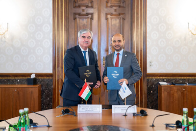 Tajikistan Finance Minister Faiziddin Qahhorzoda and OPEC Fund President Abdulhamid Alkhalifa