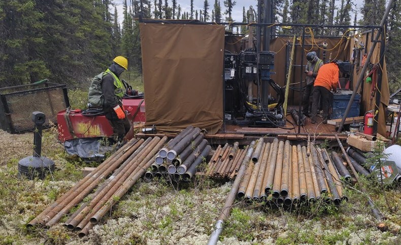 Figure 1: Site of drill hole CV24-537, situated north of CV5, completed for geotechnical purposes and monitoring well installation. (CNW Group/Patriot Battery Metals Inc.) Figure 1: Site of drill hole CV24-537, situated north of CV5, completed for geotechnical purposes and monitoring well installation. (CNW Group/Patriot Battery Metals Inc.)