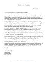 Blue Lion Capital's letter to HMST Independent Directors