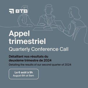 BTB REIT Will Publish Its Second Quarter 2024 Financial Results Monday August 5th, 2024