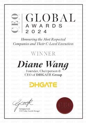 Diane Wang Honored with CEO TODAY GLOBAL AWARDS 2024 for E-Commerce Pioneering and Women Empowerment