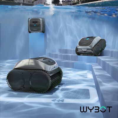 WYBOT C1 Cordless Robotic Pool Cleaner Operating Underwater: Experience the advanced technology of the WYBOT C1 Cordless Robotic Pool Cleaner as it navigates underwater, providing thorough cleaning of pool floors, walls, and waterlines. Its intelligent path planning ensures no spot is missed, delivering exceptional results with each use.