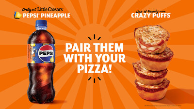 PEPSI® and Little Caesars® are bringing back the fan-favorite Pepsi® Pineapple for a limited time. Starting July 1, customers can get a 20oz Pepsi® Pineapple and order of Little Caesars Crazy Puffs™ for just $4.99 until July 14 for the ultimate summer treat.