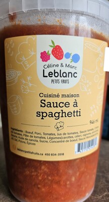 Sauce à spaghetti (Groupe CNW/Ministère de l'Agriculture, des Pêcheries et de l'Alimentation)