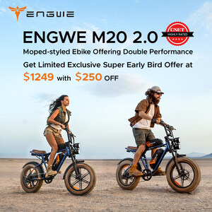 ENGWE Unveils the Upgraded M20 2.0 -The Double Performance Moped-Style Ebike, Double Is Better Than Single!