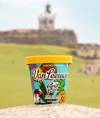 Discover Puerto Rico and Van Leeuwen announce an exclusive Piña Colada ice cream flavor featuring vibrant packaging designed by talented local artist, Cristina Muñoz Laboy.