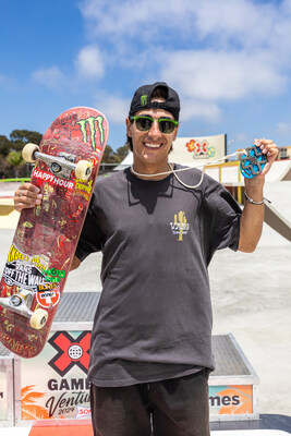Monster Energy's Juancarlos Gonzalez Wins Gold in Men's Skateboard Street Best Trick at X Games Ventura 2024