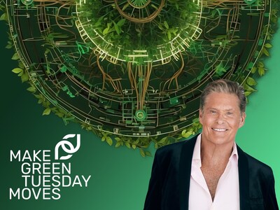 David 'The Hoff' Hasselhoff joins PlanetPlay's global Make Green Tuesday Moves video games climate change alliance. (PRNewsfoto/PlanetPlay)