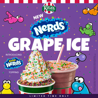 Rita's launches NERDS Grape flavored Ice and NEW BABY NERDS topping