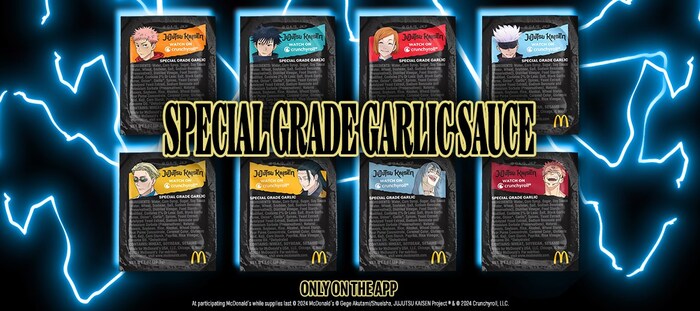 McDonald's Teams Up with Hit Anime Series "JUJUTSU KAISEN" to Unleash New App Exclusive Special Grade Garlic Sauce
