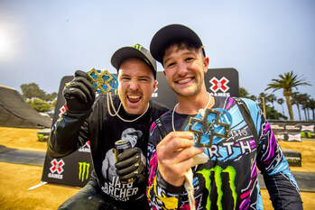 Monster Energy's Jackson Strong Wins Gold and Harry Bink Wins Bronze in Moto X Best Trick at X Games Ventura 2024